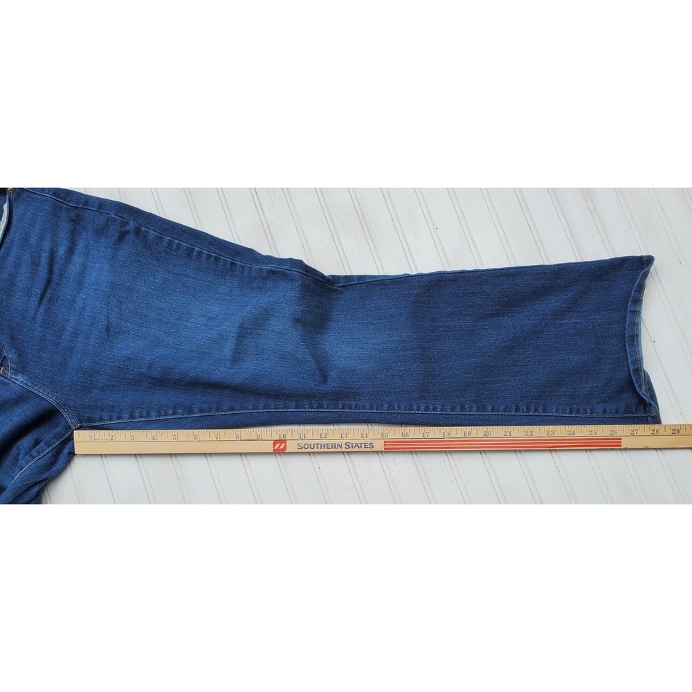 Signature Levi Strauss Womens 16 Short Mid Rise Bootcut Jeans Dark Wash Western - Picture 4 of 10